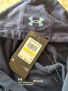 Under Armour Navy Hoodie with Mint Logo